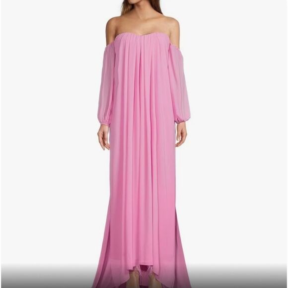 Antonio Melani x Breast Cancer Awareness Pink Stacy Chiffon Dress NWT Size 4 - Picture 1 of 13
